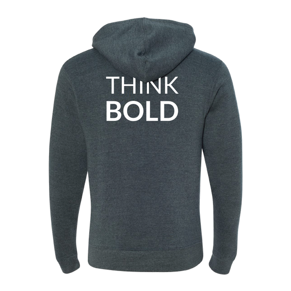 J. America - Triblend Hooded Sweatshirt Think Bold- Screen Print