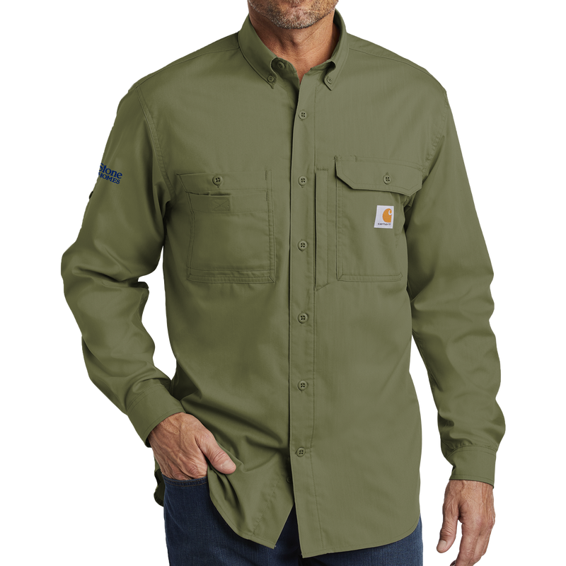 Carhartt Force Ridgefield Solid Long Sleeve Shirt - Embroidery –  ShopFieldstone