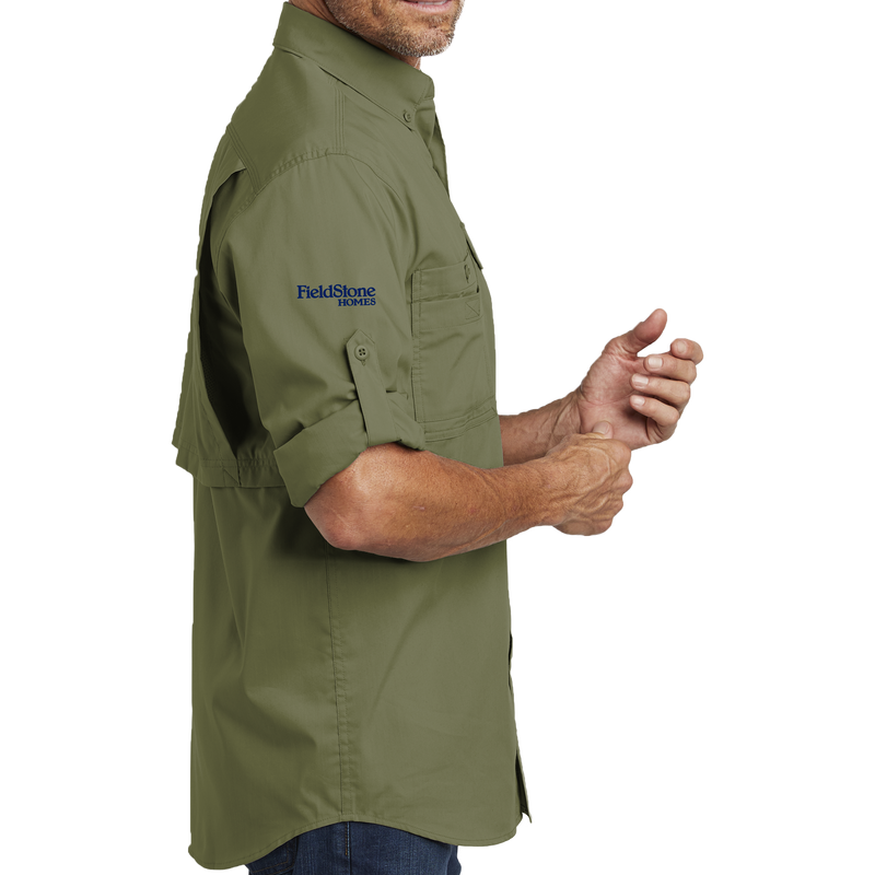 Carhartt Force Ridgefield Solid Long Sleeve Shirt - Embroidery