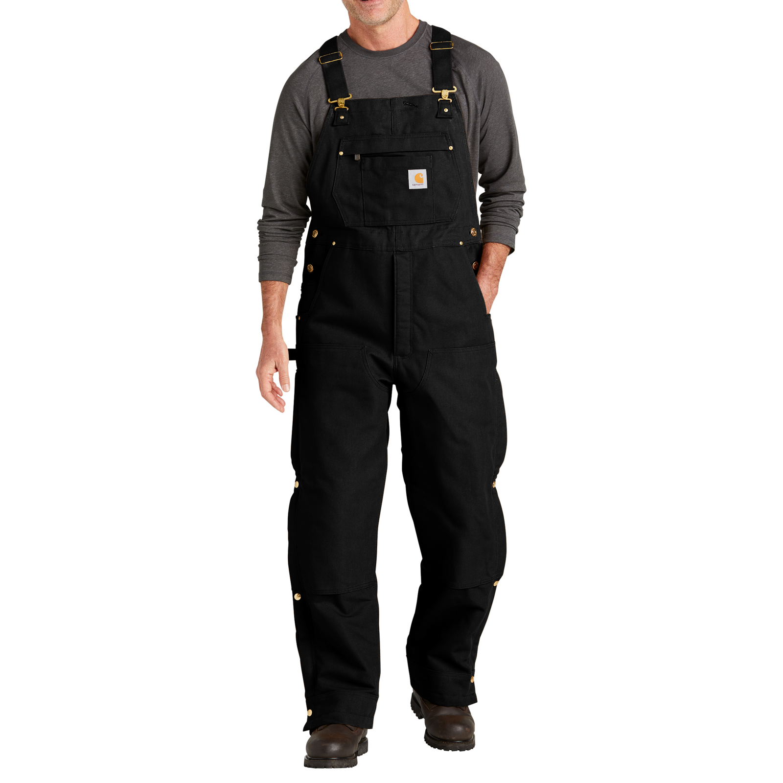 Carhartt Bib Overall ブラック 32 x 32 CT104393_black_model_front_027