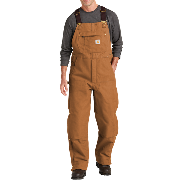Carhartt® Firm Duck Insulated Bib Overalls - Embroidery