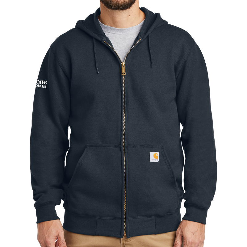 Carhartt Midweight Hooded Zip Front Sweatshirt Screen Print