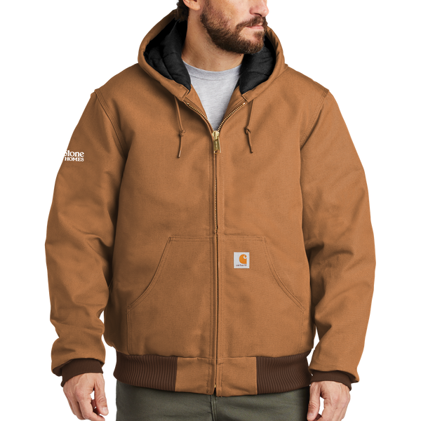 Carhartt Quilted-Flannel-Lined Duck Active Jac - Embroidery