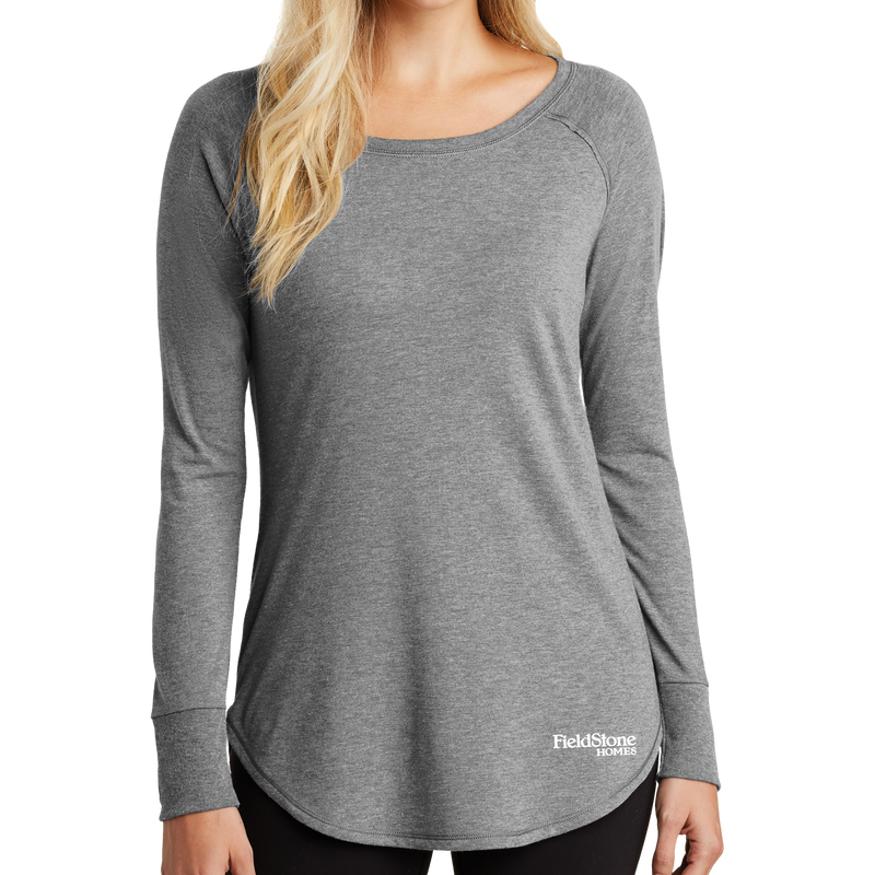 District  Women's Perfect Tri  Long Sleeve Tunic Tee - Screen Print