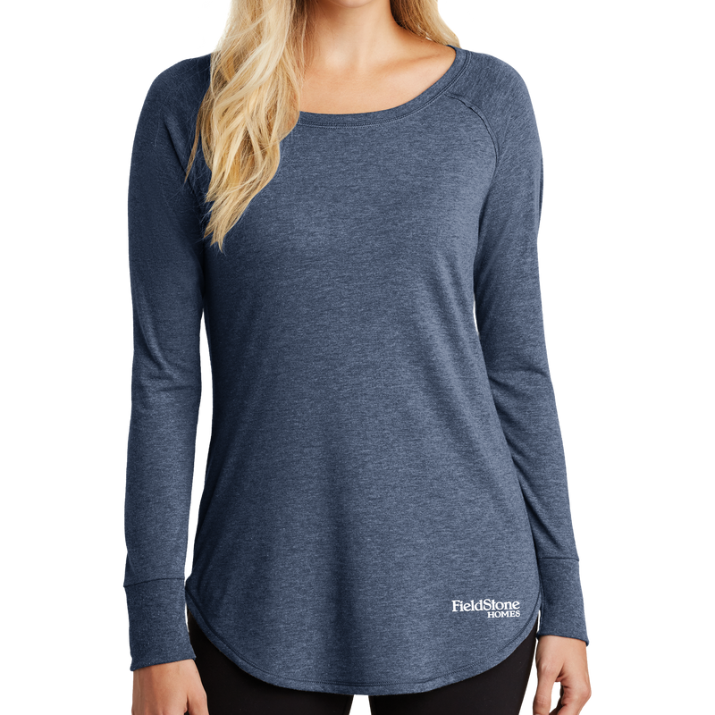District  Women's Perfect Tri  Long Sleeve Tunic Tee - Screen Print
