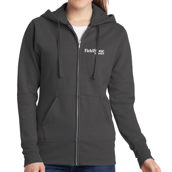Port & Company Ladies Core Fleece Full-Zip Hooded Sweatshirt - Screen Print